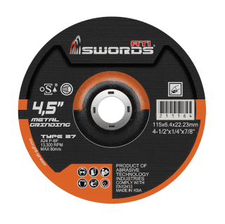 Metal Grinding Disc-ATI-OSA Approved- 4.5"-115x6.4x22